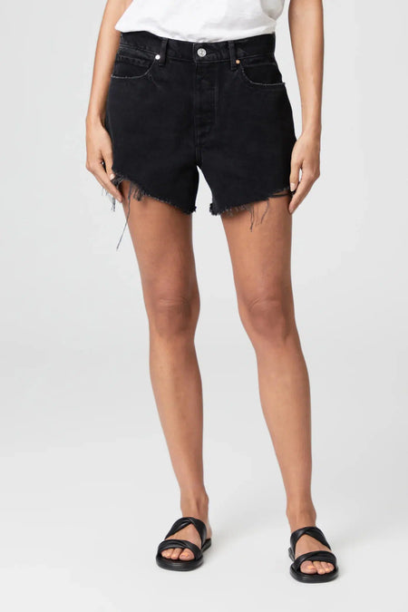 Cindy Crop Exposed Fly Button Fly - Say Anything Distressed