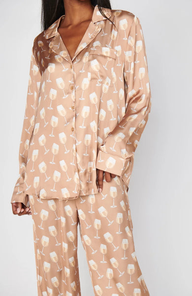 Classic PJ Set - White Wine Silky