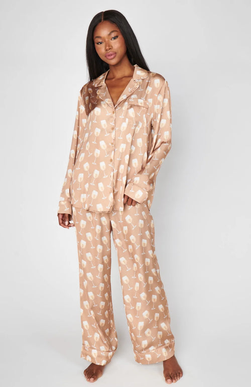 Classic PJ Set - White Wine Silky