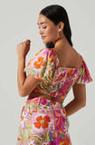 Kerry Top - Orange Purple Multi