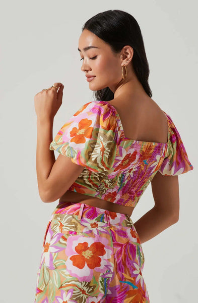 Kerry Top - Orange Purple Multi