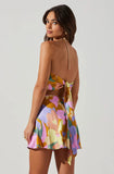 Evalina Top - Lime Rust Floral
