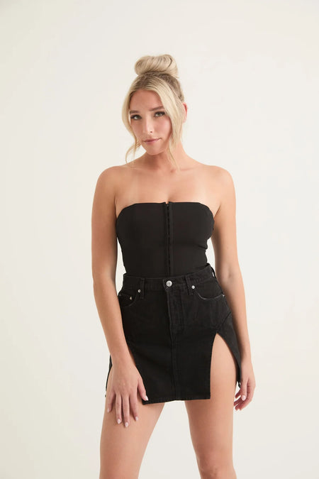 Oversized Split Back Button Down