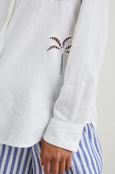 Charli Shirt - Eyelet Palm Tree