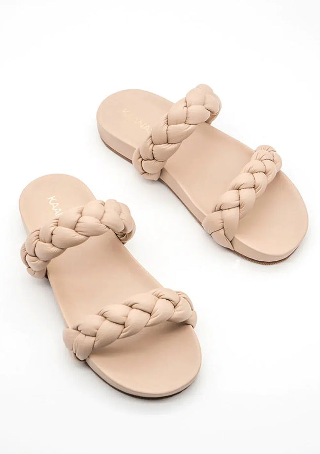 Coco Chunky Braided Pool Slide - Blush