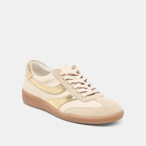 Merit Sneakers White Gold Leather