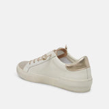 Zina Sneakers - White Gold Leather