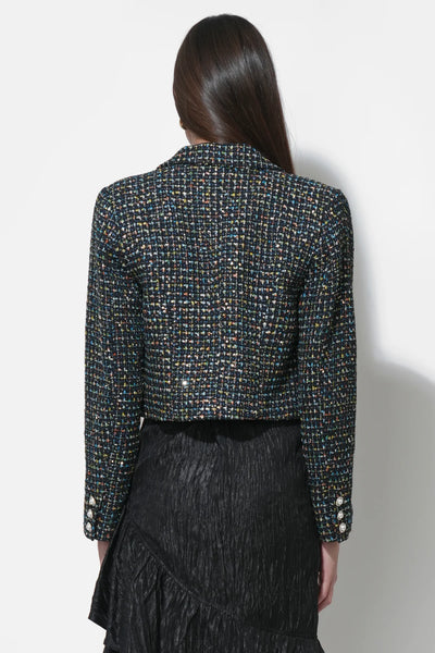 Vicky Tweed Cropped Blazer
