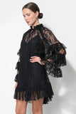 Lorena Lace Ruffled Shift Dress