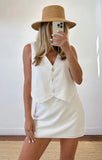 Vicky Vest - White Linen