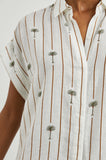 Jamie Shirt - Stripe Palms