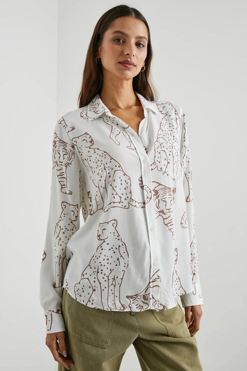 Kathryn Shirt - Camel Jungle Cats