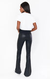 Nashville Pull On Flare - Black Faux Leather