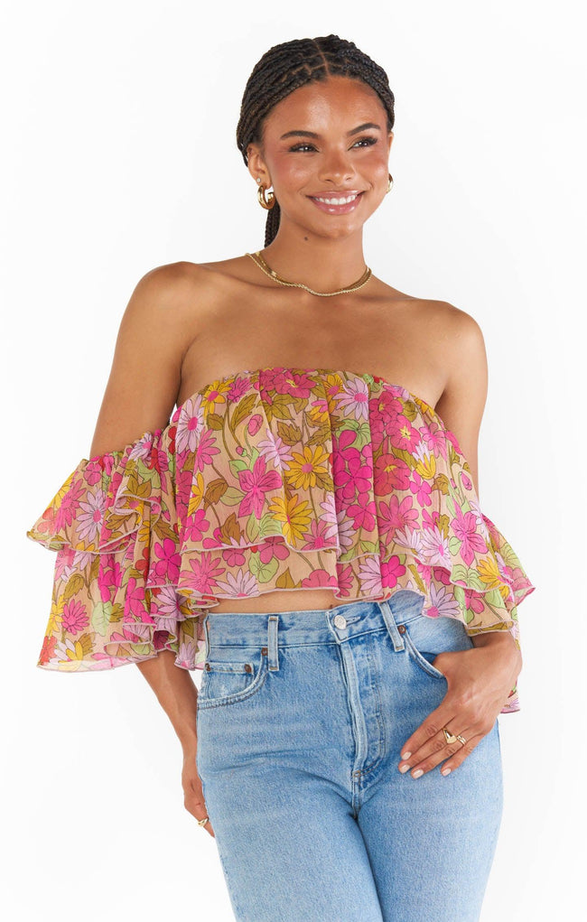 Rosella Ruffle Top -Carnaby Floral