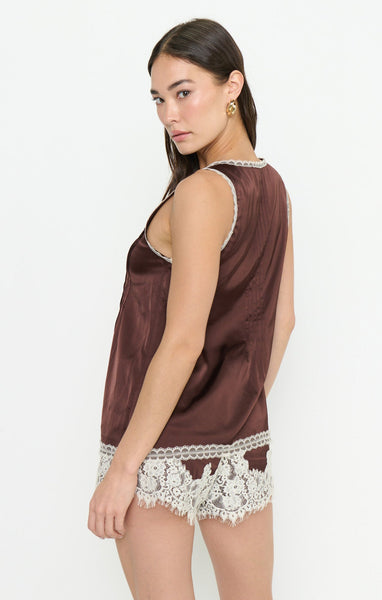 Sandra Shorts - lace trim detail