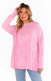 Bonfire Sweater Pink Fuzzy