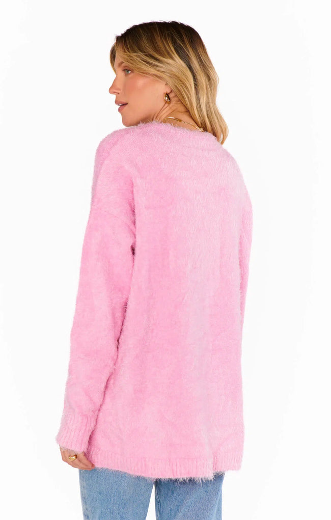 Bonfire Sweater Pink Fuzzy
