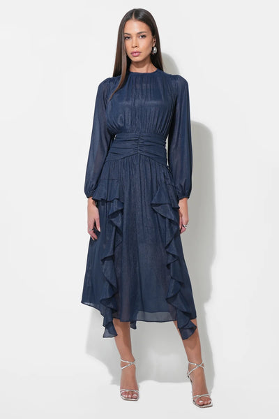 Marlowe Ruffle Maxi Chiffon Dress