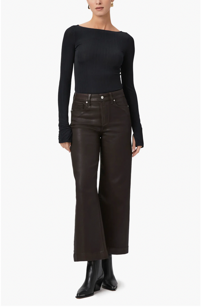 Anessa Coated Wide Leg Ankle Jeans