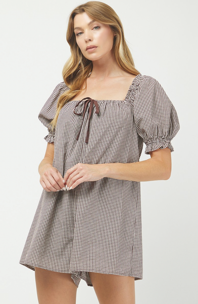 Abby Gingham Romper