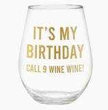 Jumbo Stemless Wine Glass - Call 9 Wine Wine