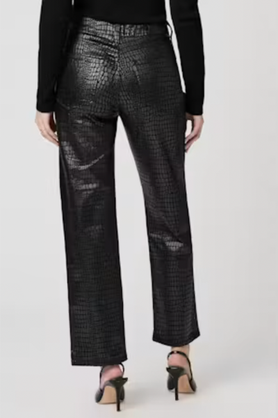 Stevie Ankle - Black Fog Croc Coating
