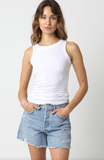 Macy Ribbed Fitted Scoop Neck Tank Top