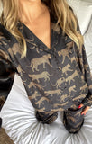 Classic PJ Set - Black Catwalk Silky
