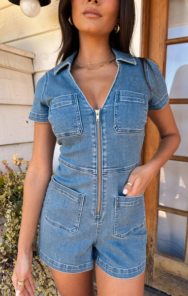 Range Romper - French Blue