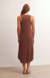 The Reverie Slub Dress - Dark Rosewood