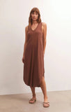 The Reverie Slub Dress - Dark Rosewood