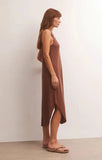 The Reverie Slub Dress - Dark Rosewood