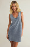 Sloane V-Neck Knit Denim Dress