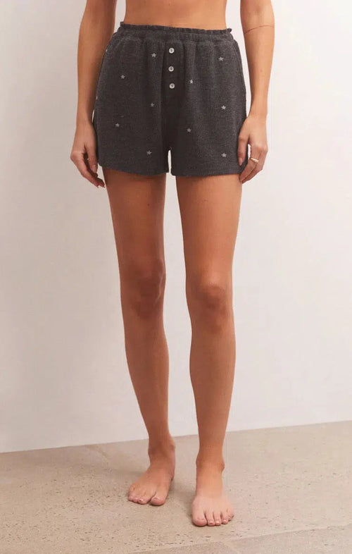Cozy Days Star Short - Heather Black
