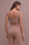Zoe Rib Tank Bra - Maple Heather