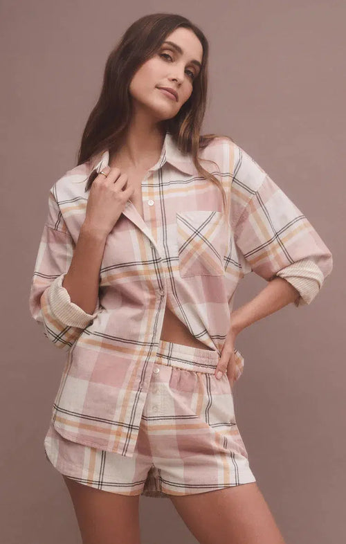 Out West Plaid Shirt - Natural