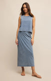Sloane Jersey Denim Muscle Tank