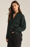 River Plaid Button Up = Cypress Green