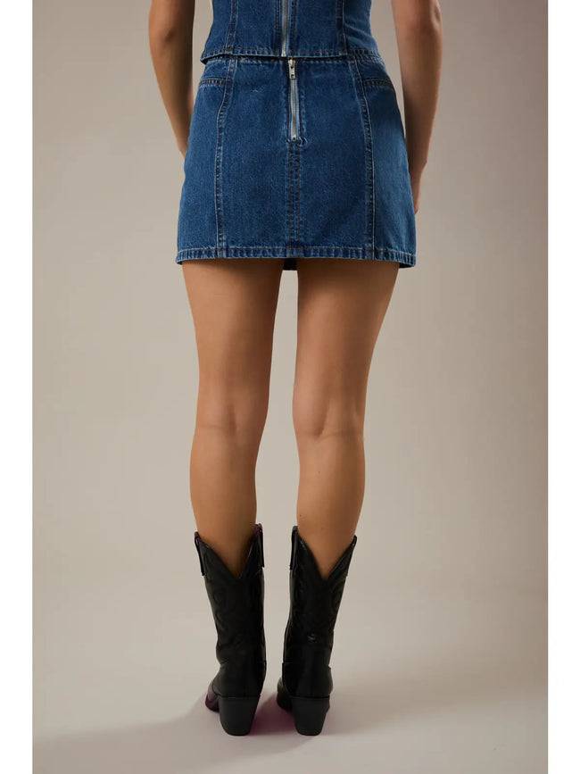 Low Waist Denim Skirt