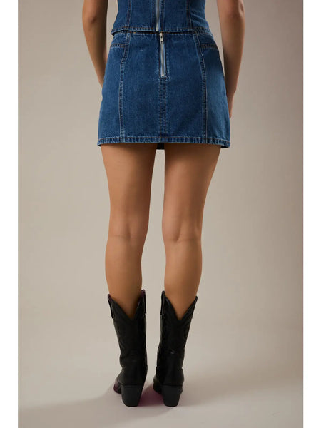 Low Waist Denim Skirt