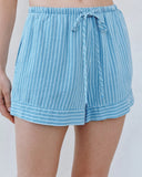 Banded Stripe Short - Coastal Stripe Wash