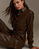 Belted Utility Jacket - Cappuccino