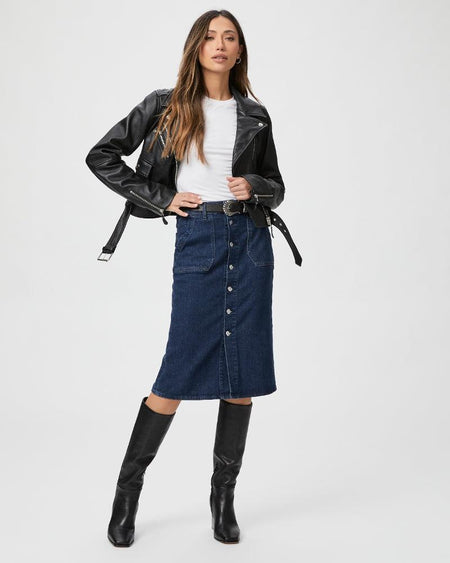 Cindy Crop Exposed Fly Button Fly - Say Anything Distressed