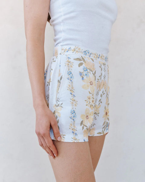 Catalina Short - Wildflower Stripes Print