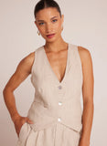 Linen Cinch Back Vest