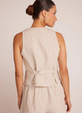 Linen Cinch Back Vest