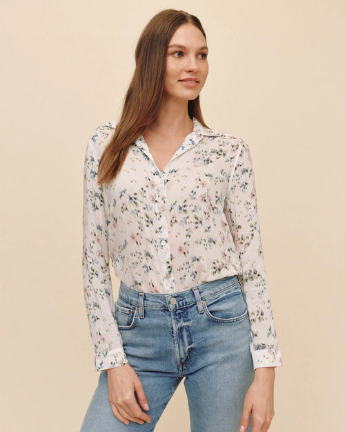Classic Button Down - Painted Petals Print