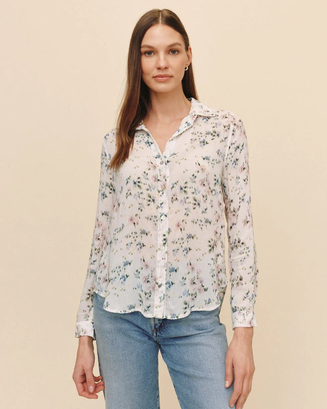 Classic Button Down - Painted Petals Print