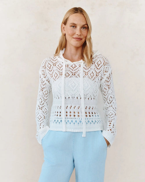 Crochet Hoodie - White