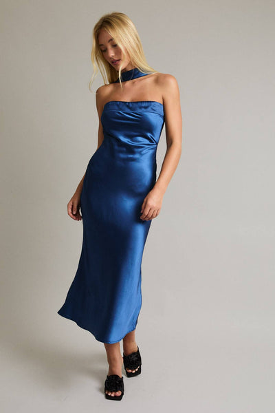 LISA MIDI DRESS: MIDNIGHT BLUE